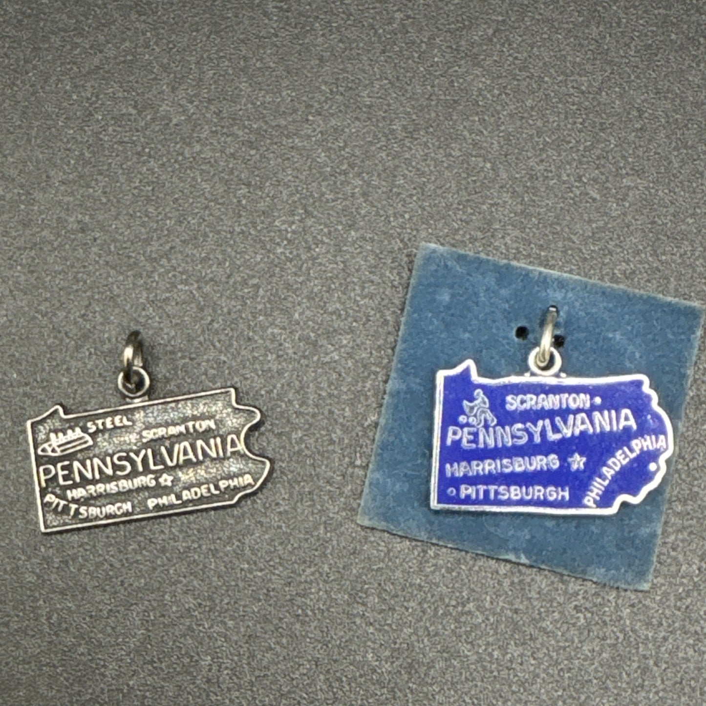 Sterling Silver Vintage Pennsylvania Charm Lot Of Two 925 P2