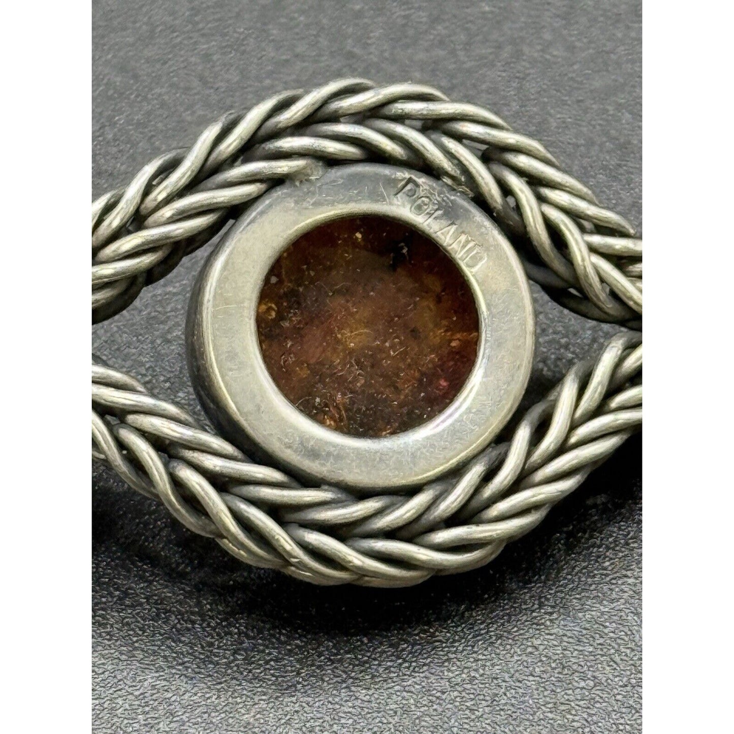 Vintage Sterling Silver Multi Amber Bracelet 38 Grams M10