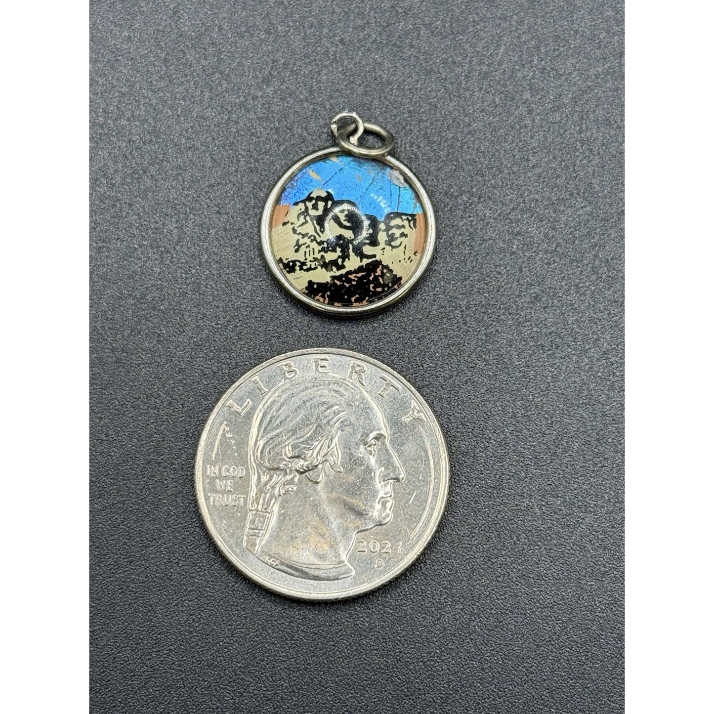 Vintage Sterling Silver Mount Rushmore Hoffman Charm 925 P3