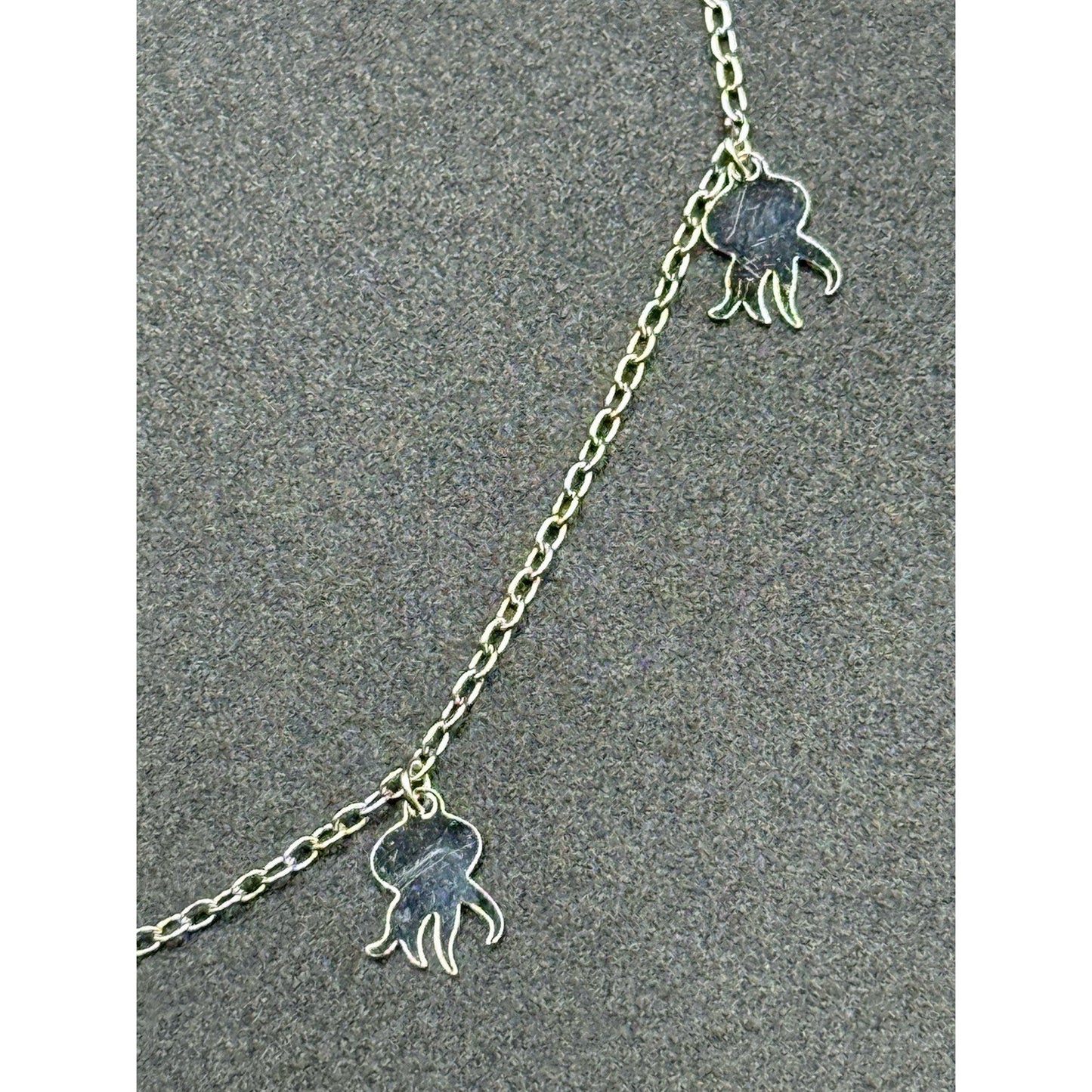 9-10” New Condition Sterling Silver Octopus Anklet 925