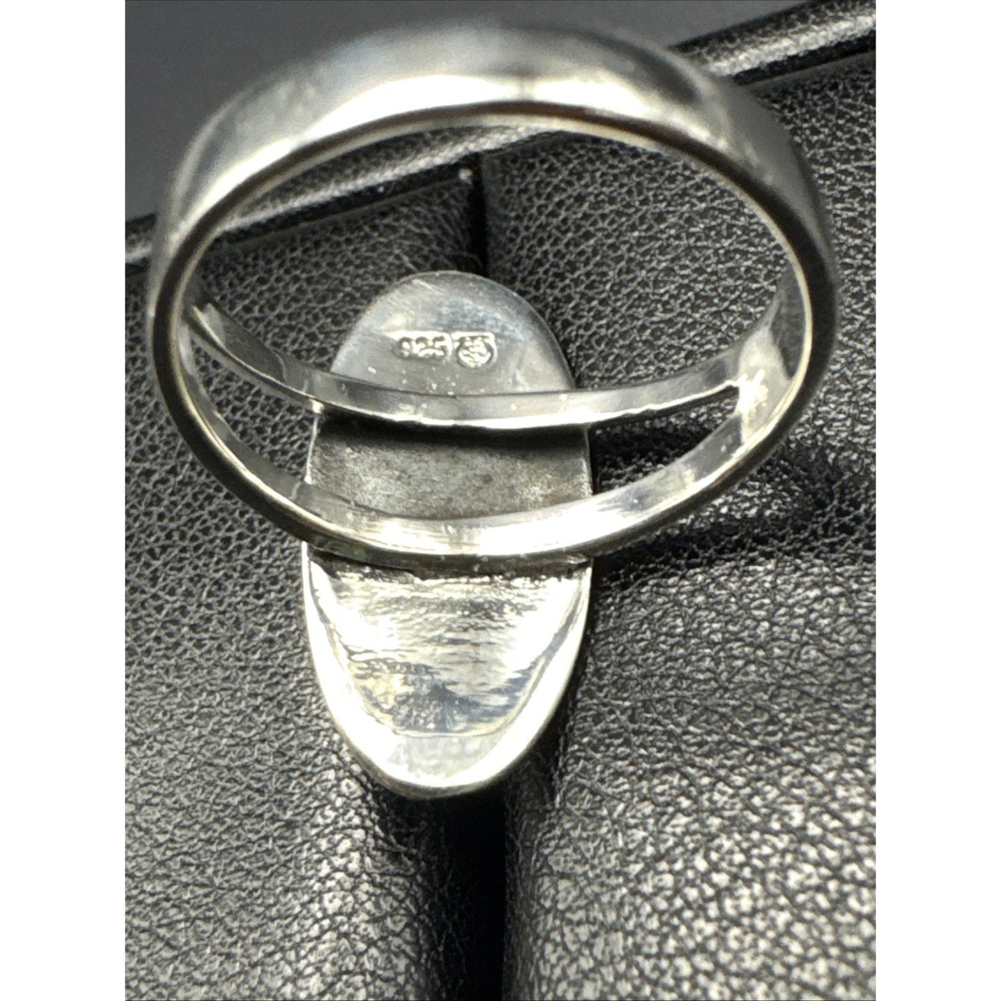 New Condition Sterling Silver Turquoise Sun Moon Bezel Ring 925 Size 9.75