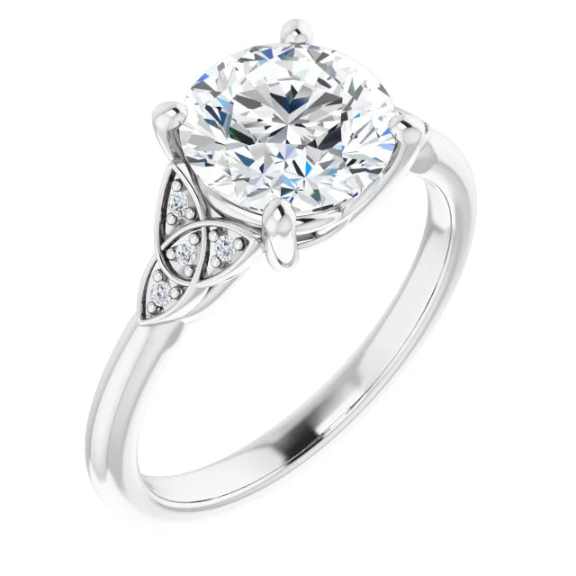 14k White Gold 2 Carat Lab Grown Engagement Ring