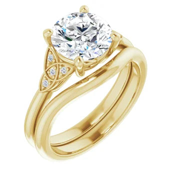 14k White Gold 2 Carat Lab Grown Engagement Ring