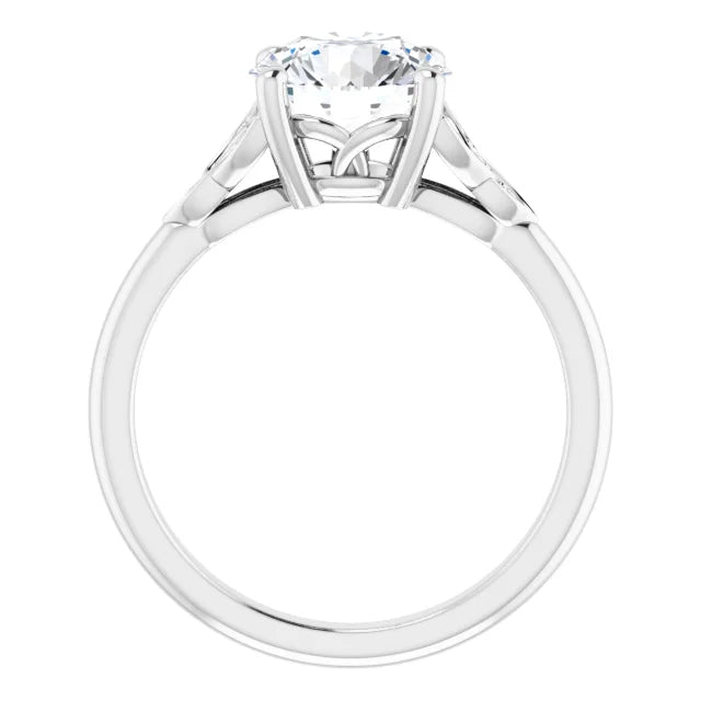14k White Gold 2 Carat Lab Grown Engagement Ring