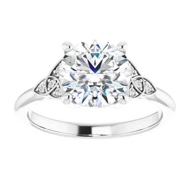 14k White Gold 2 Carat Lab Grown Engagement Ring