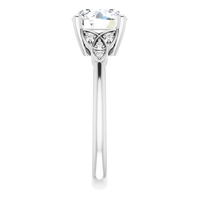 14k White Gold 2 Carat Lab Grown Engagement Ring