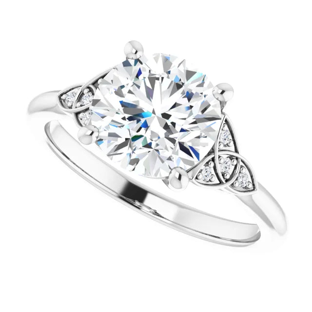 14k White Gold 2 Carat Lab Grown Engagement Ring