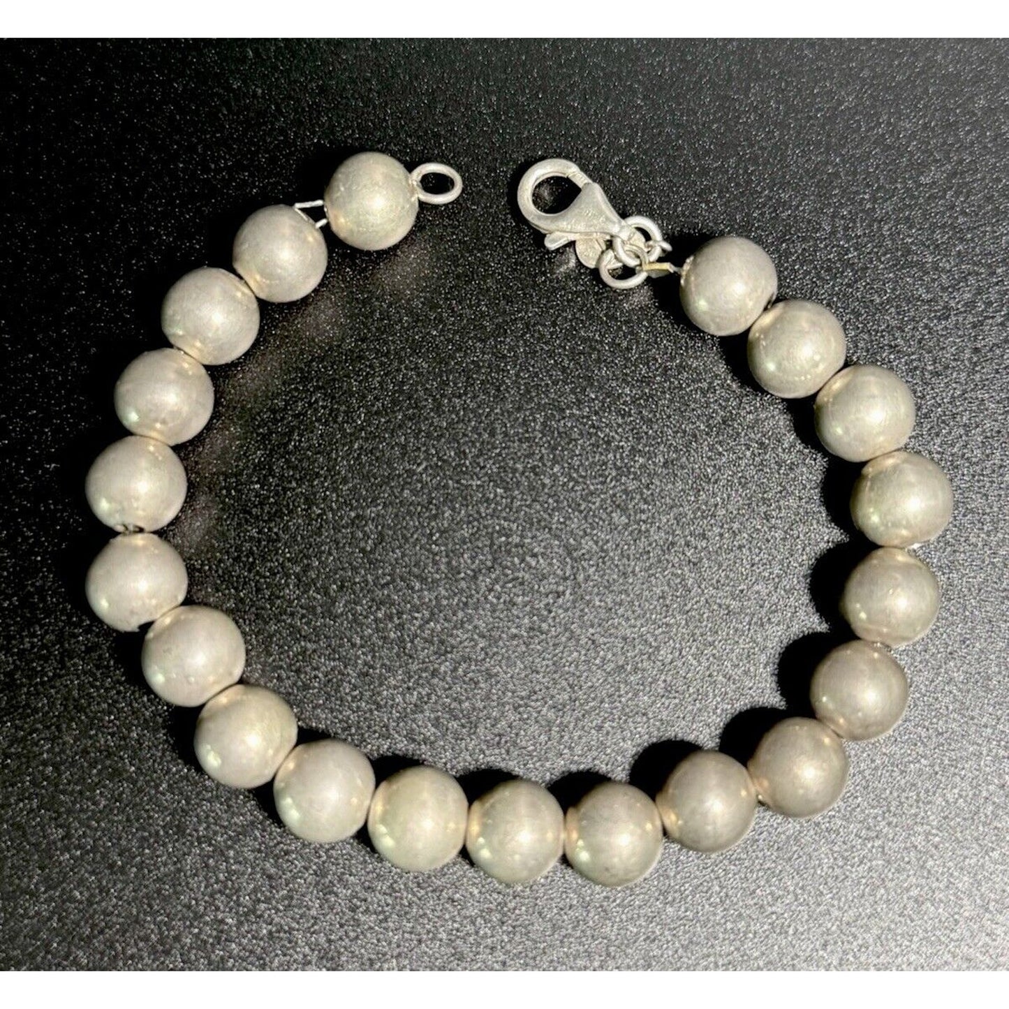 Silpada Sterling Silver 9MM Ball Bracelet 7.5” 21 Grams Heavy Wear M28