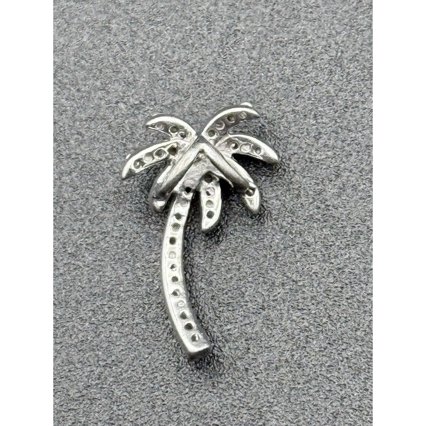 Sterling Silver Genuine Diamond Charm Pendant 925 Missing Stone N11