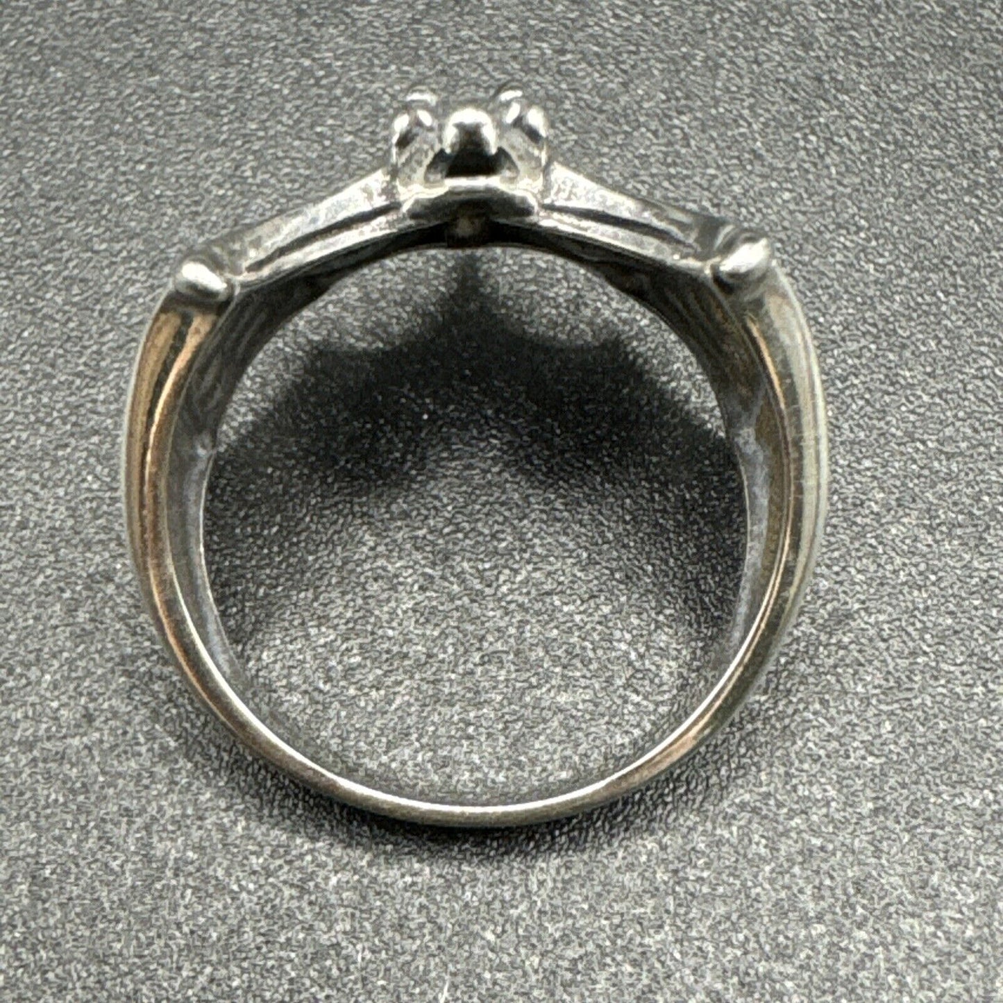 New Condition Sterling Silver Turquoise Bat Ring 925 Size 6.75