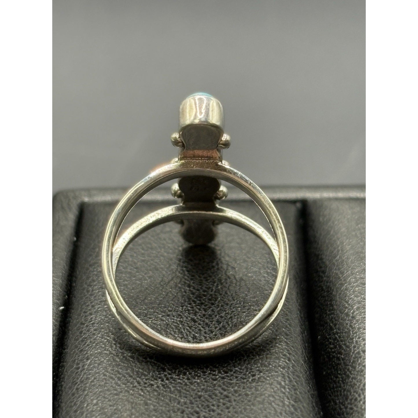 New Condition Sterling Silver Five Turquoise Ring Size 7