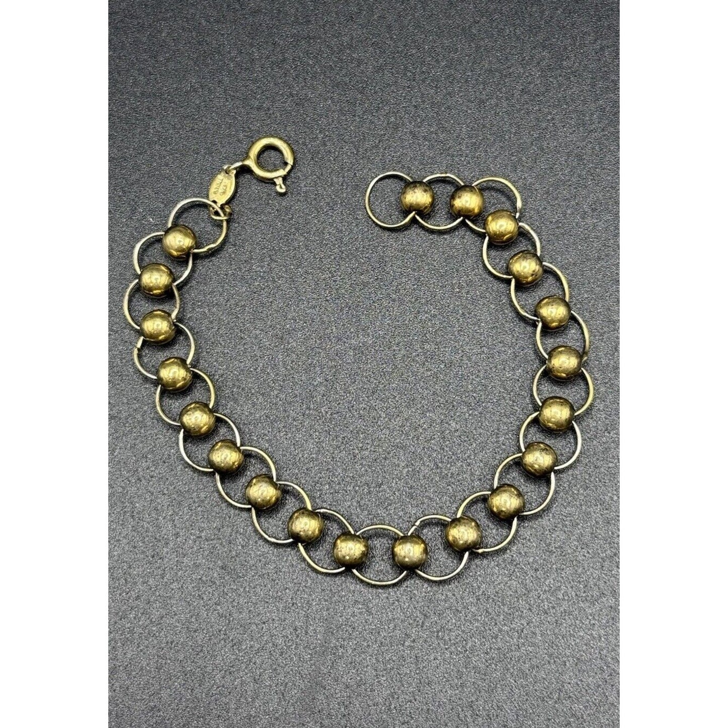 Vintage MCM Gold Sterling Silver Bracelet 6 Grams M10
