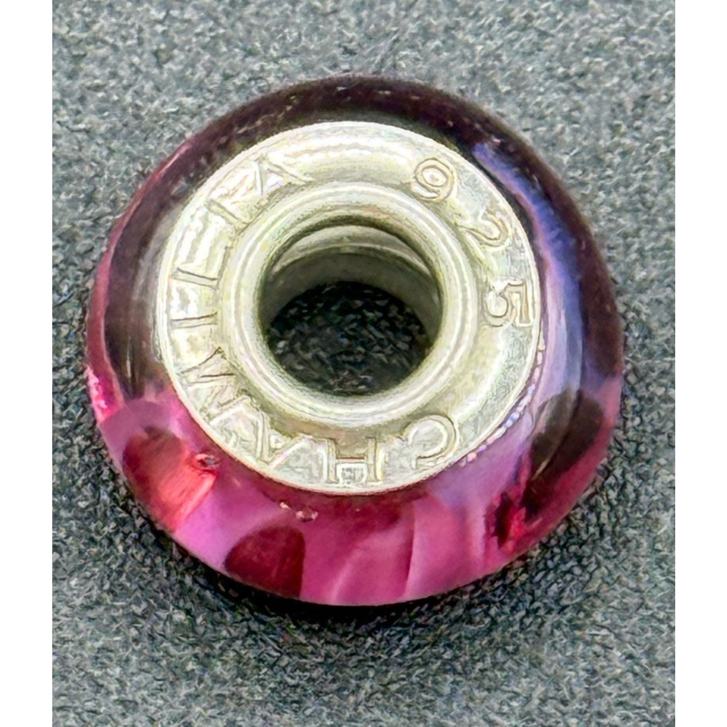 Chamilia Pink OB-101 Sterling Silver Fuchsia Dream Murano Charm P19