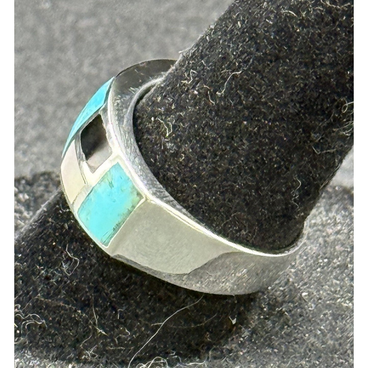 New Condition Sterling Silver MultiGemstone Ring Size 7.00 Turquoise