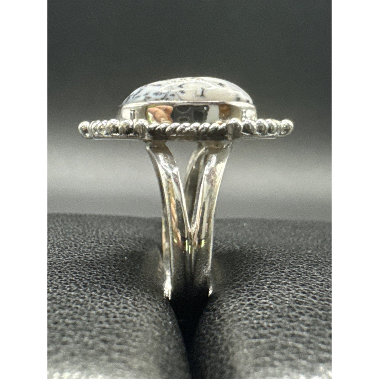 New Condition Sterling Silver Dendrite Opal Ring 925 Size 7