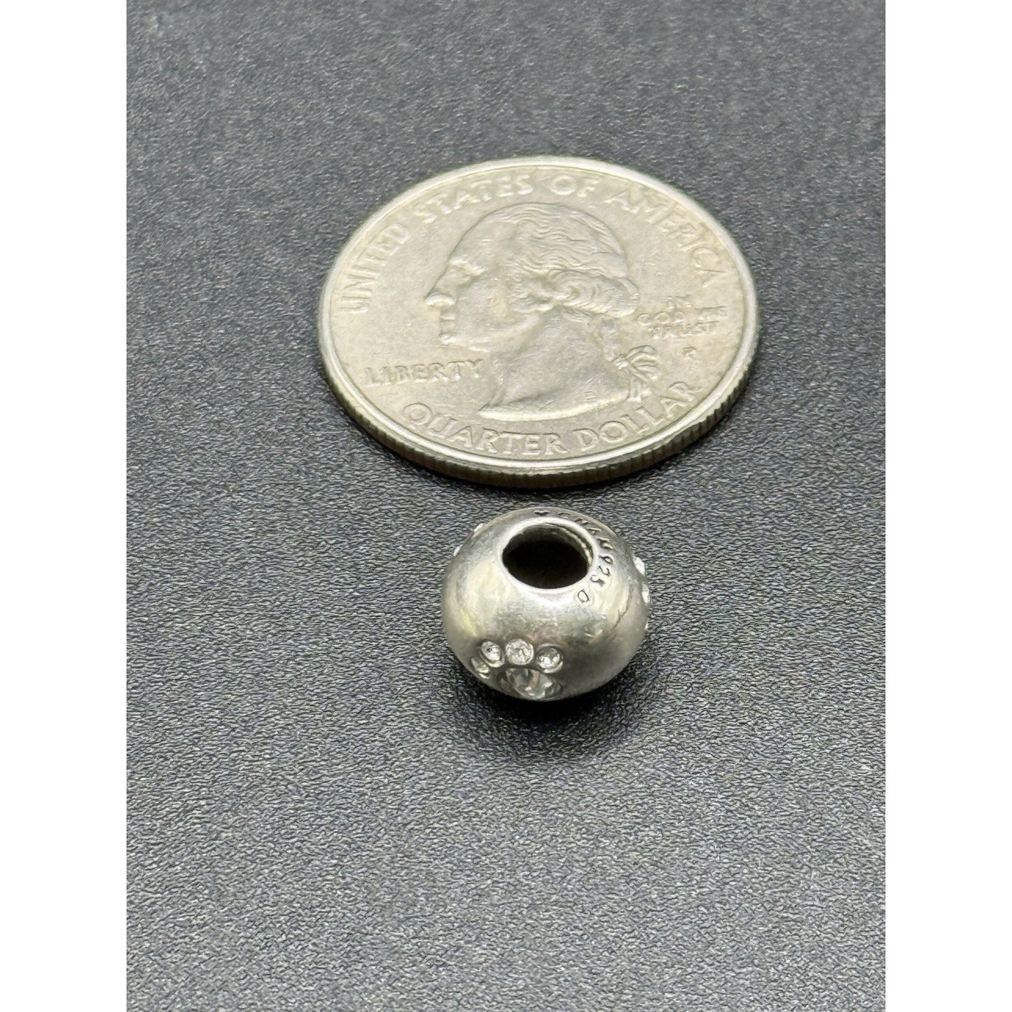 Camilla Sterling Silver Swarovski Paw Print Charm P18
