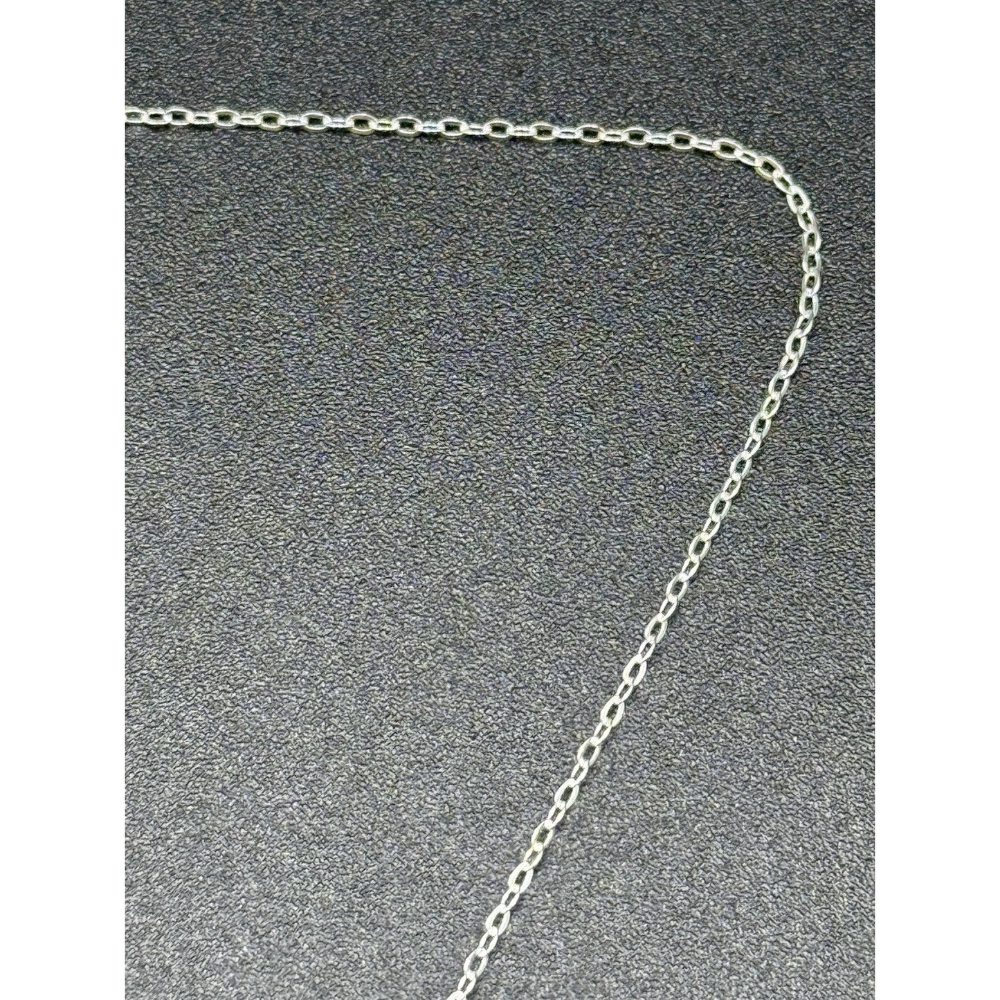 18” Sterling Silver Lab Opal Whale Tail Pendant Necklace 925 P10
