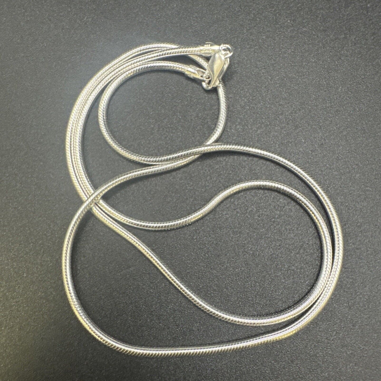 New Condition 20” Sterling Silver Snake Chain Necklace 2mm 925