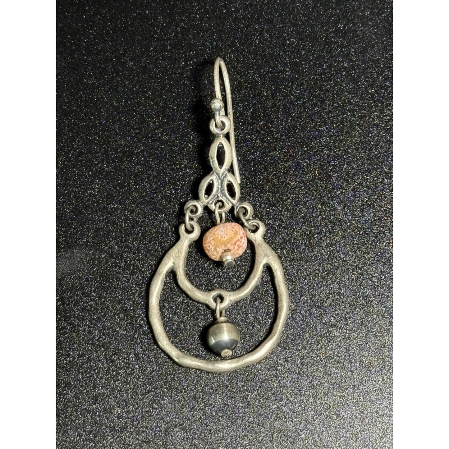 Silpada Sterling Silver Coral Dangle Earrings 925 M28