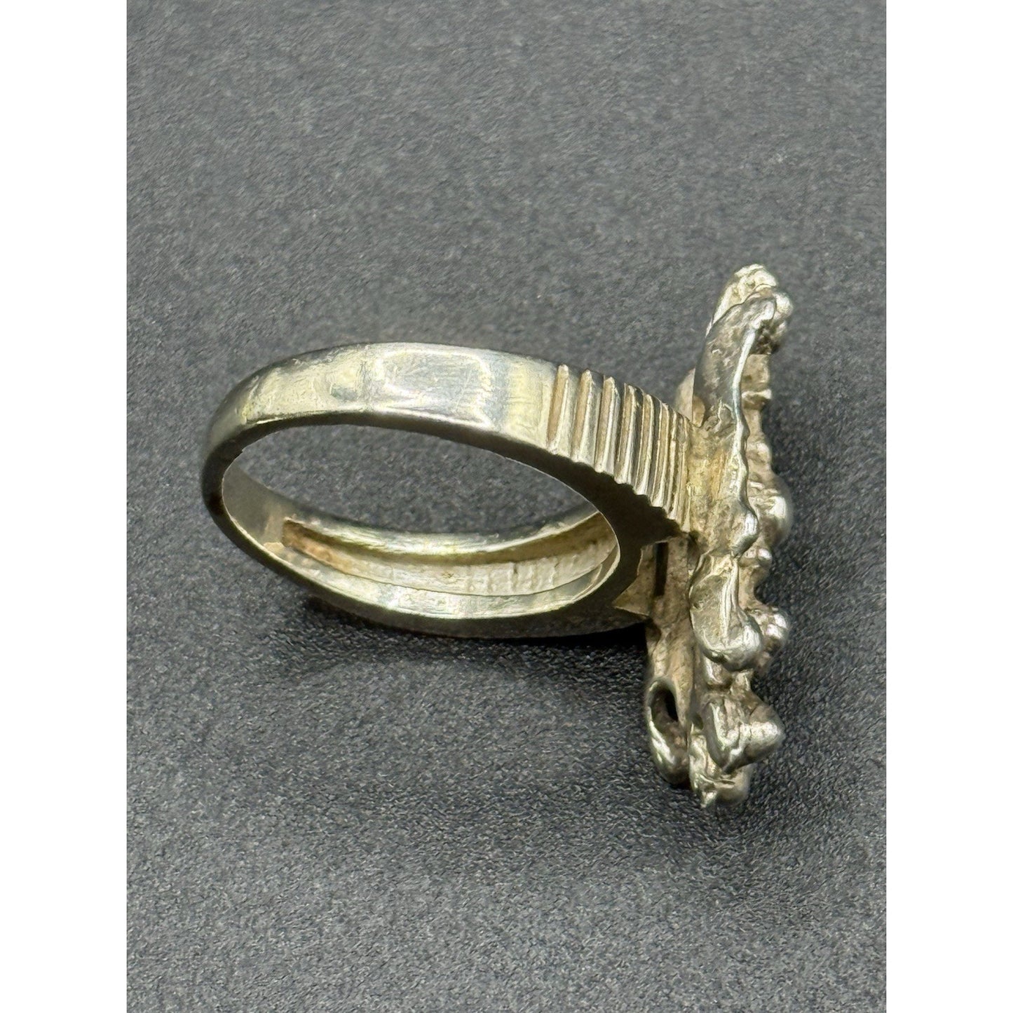 Brutalist Sterling Silver Ring Size 7.25 Tested R8