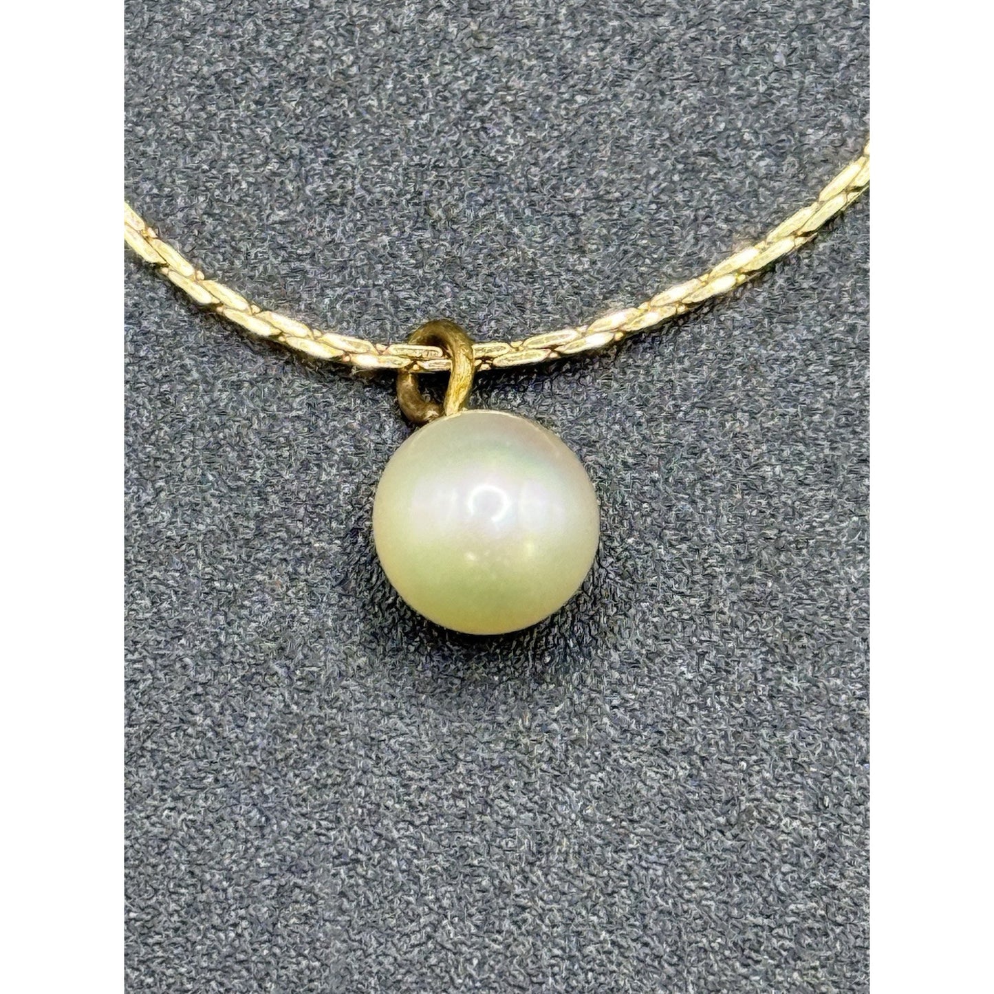 12k Gold Filled 18” Genuine Pearl Pendant Necklace 925 P3