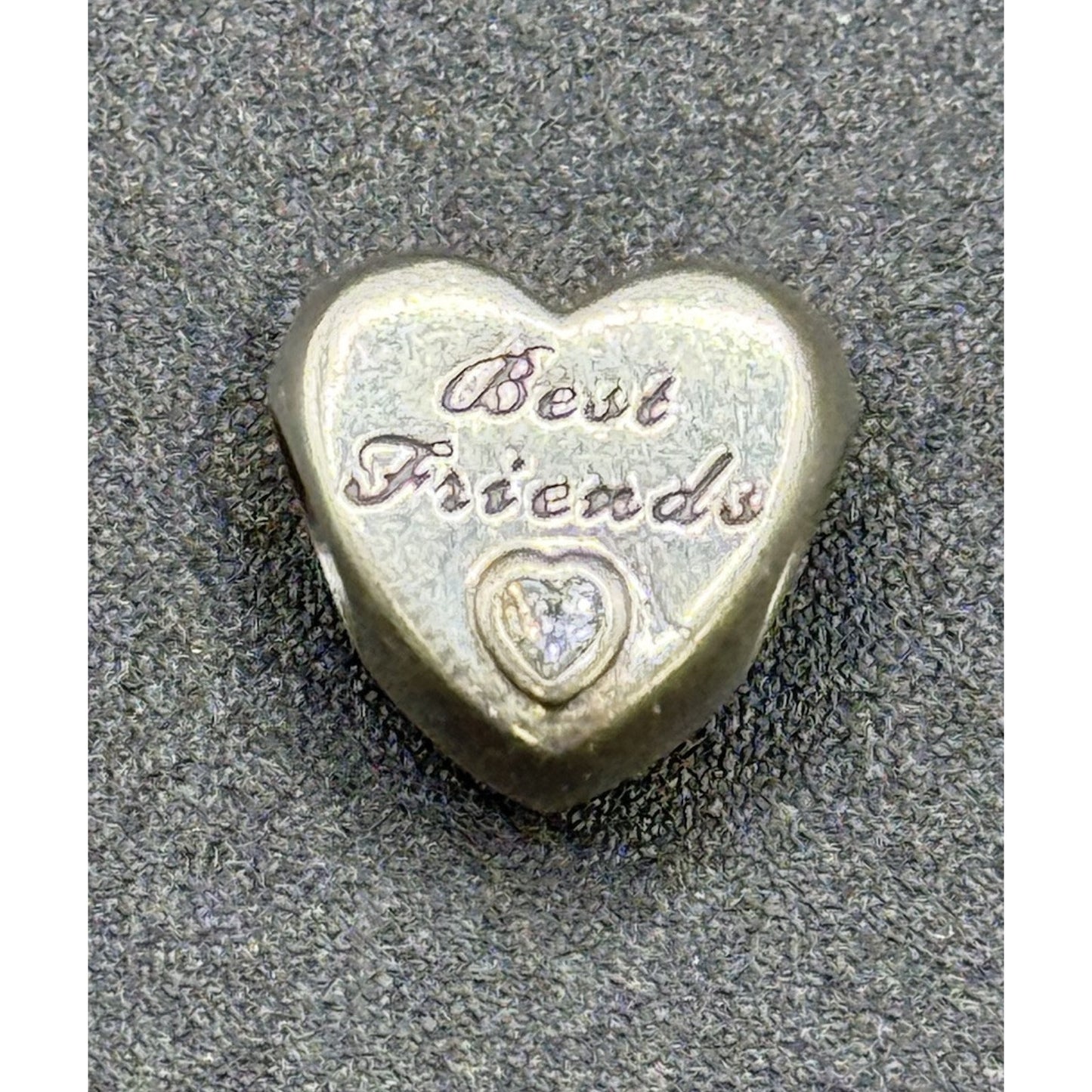 Pandora Sterling Silver Cubic Zirconia Heart “Best Friends” Charm ALE P10