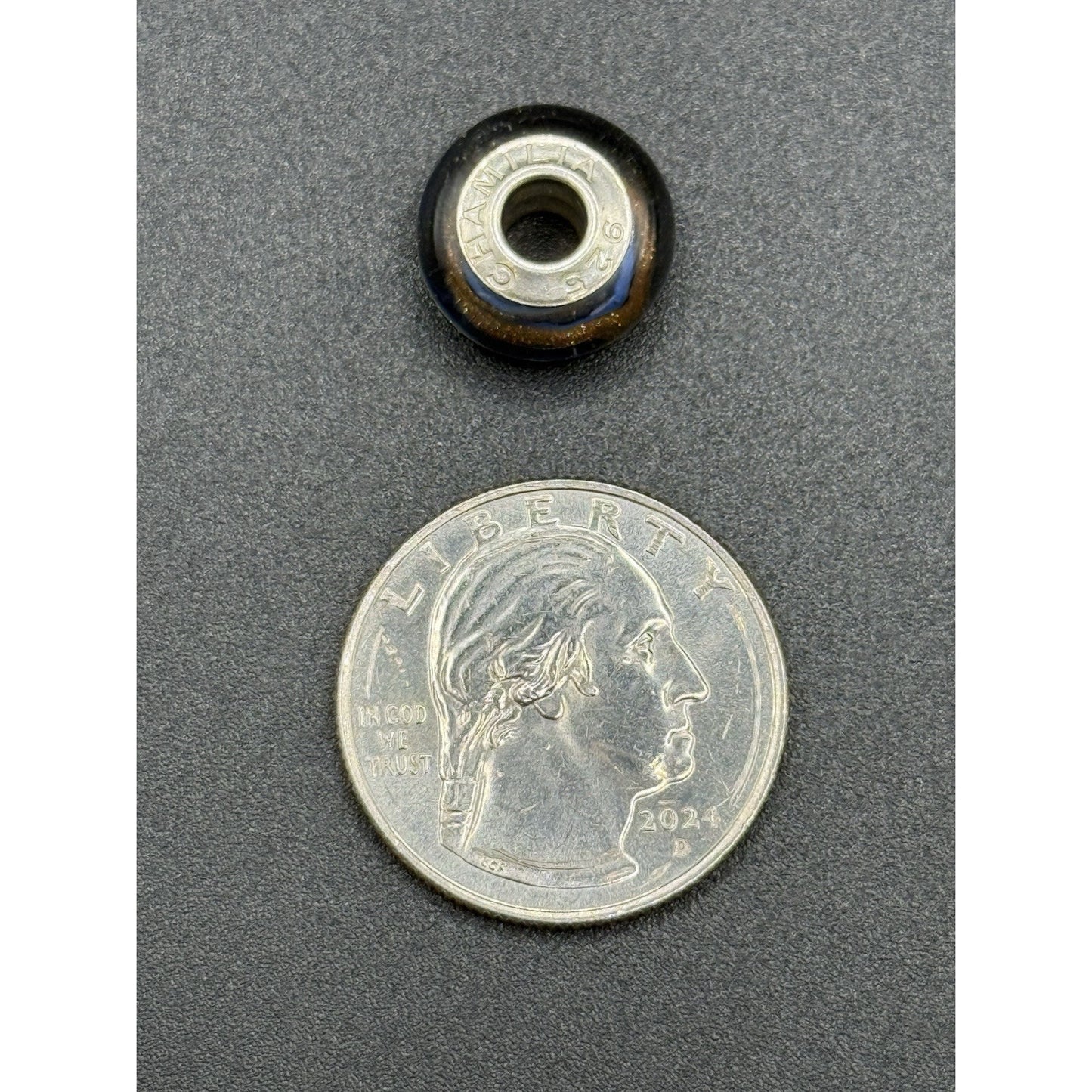 Camilla Sterling Silver Murano Glass Multi Color Charm 925 P10