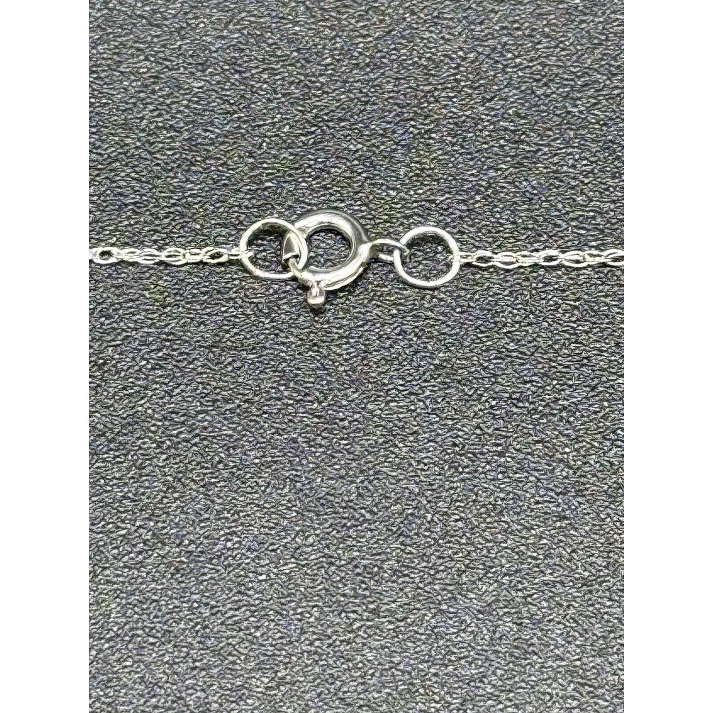 New Condition 18” 10k White Gold Pink Topaz Pendant Necklace