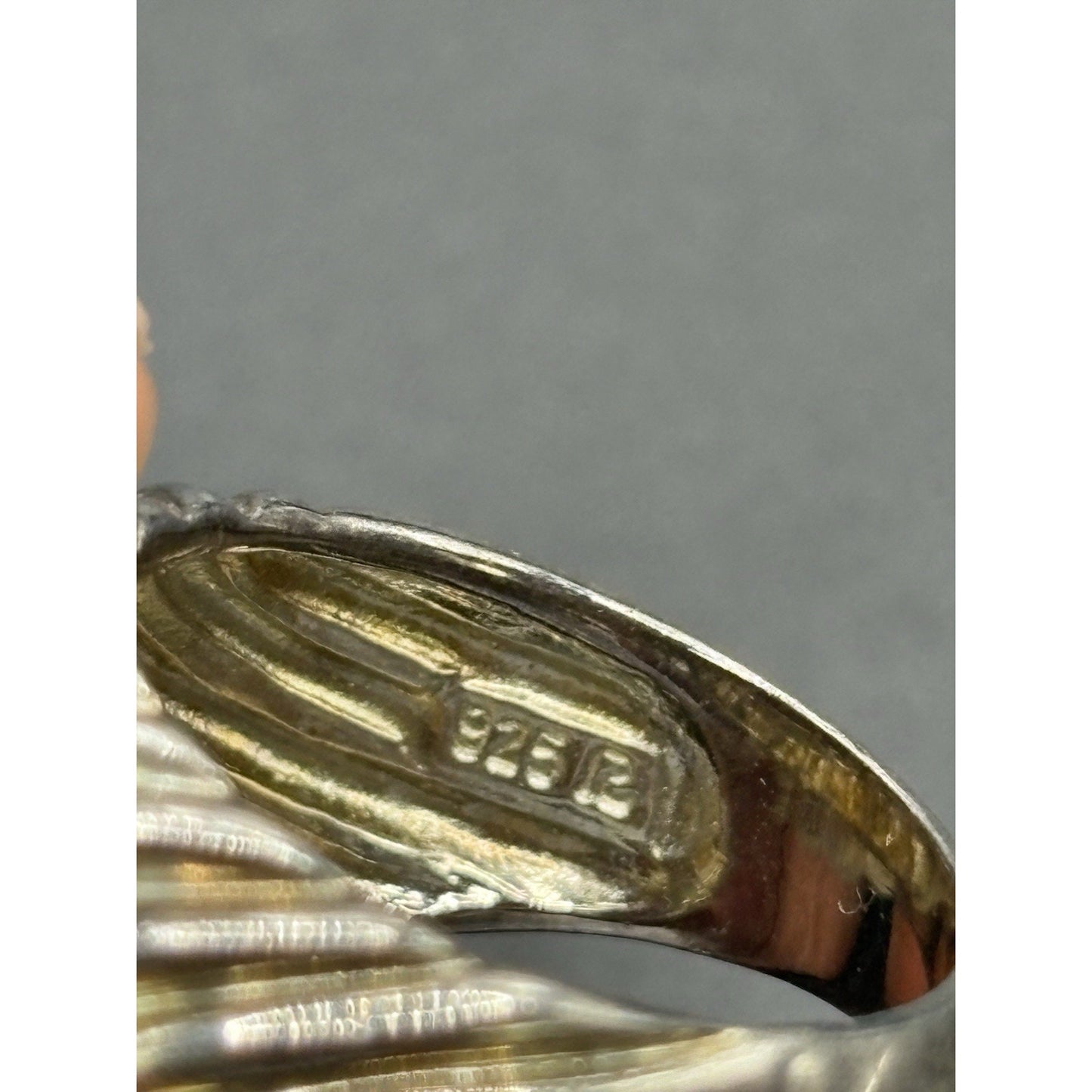 Ross Simmons Sterling Silver Carved Camelion Ring Size 6 W18