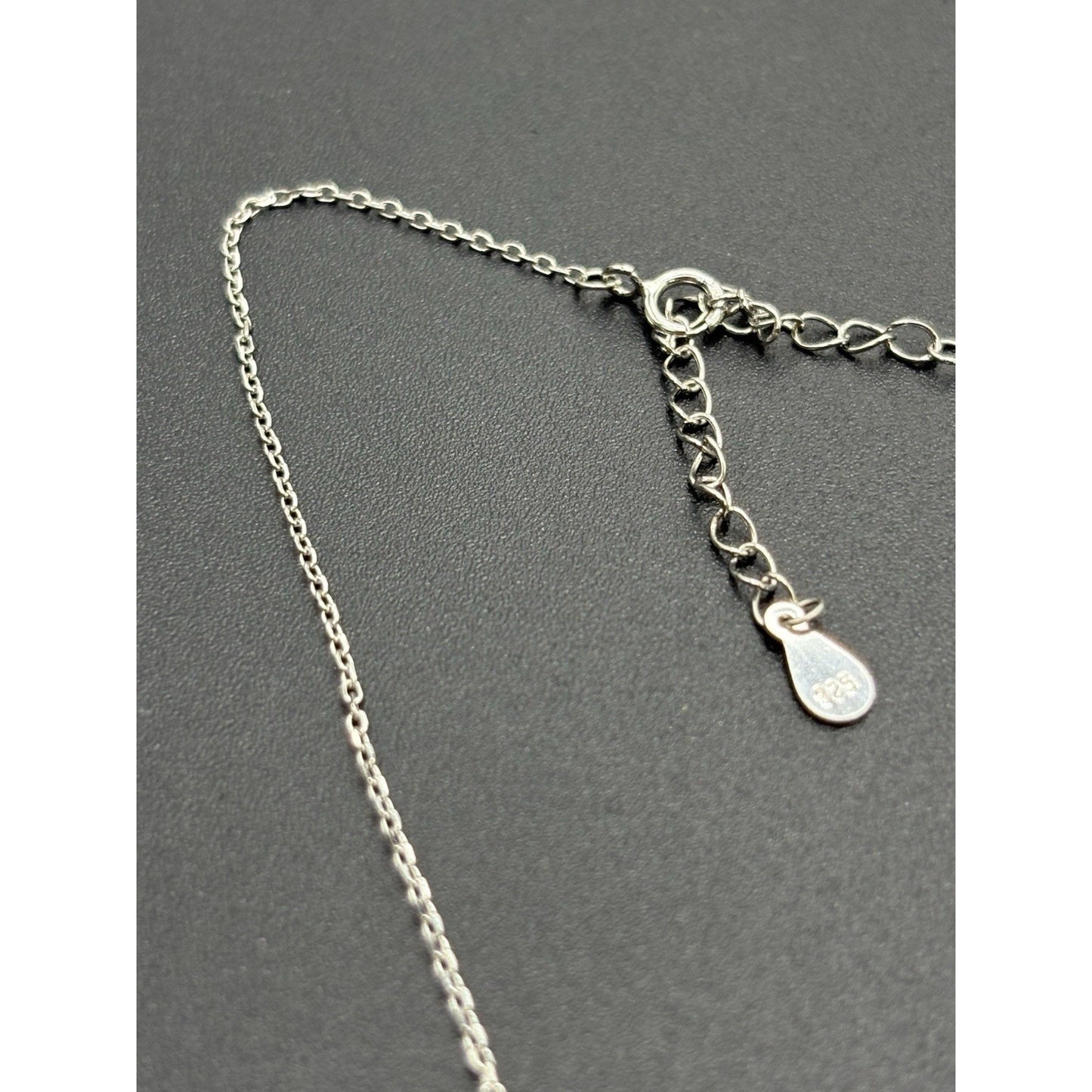 NewCondition SterlingSilver CubicZirconia Butterfly Dainty Pearl Necklace