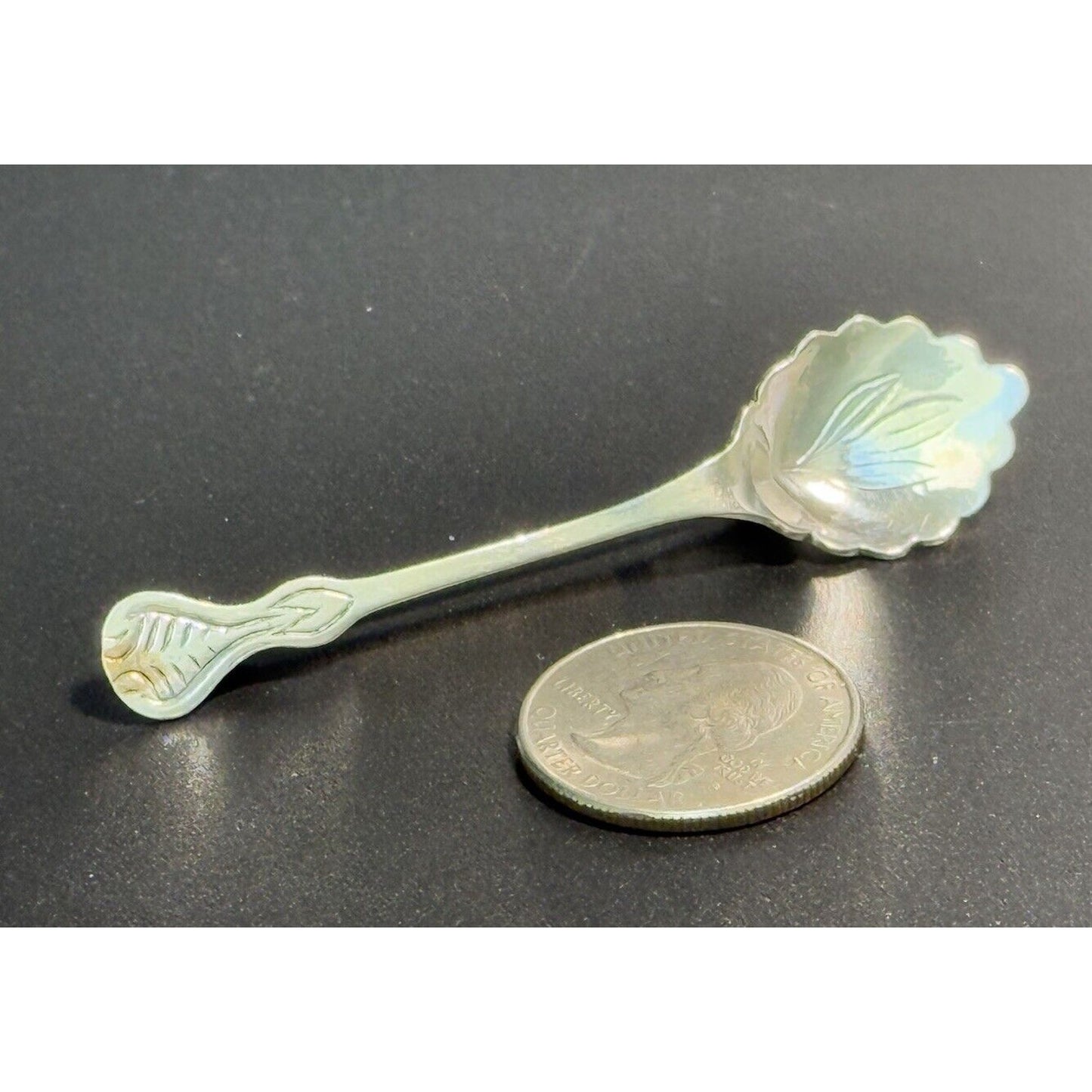 2.5” Sterling Silver Spoon Bar Brooch Pin 925 M24