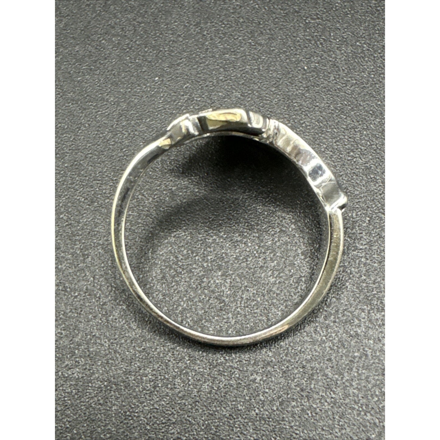 New Condition Sterling Silver Turquoise Bypass Ring 925 Size 7