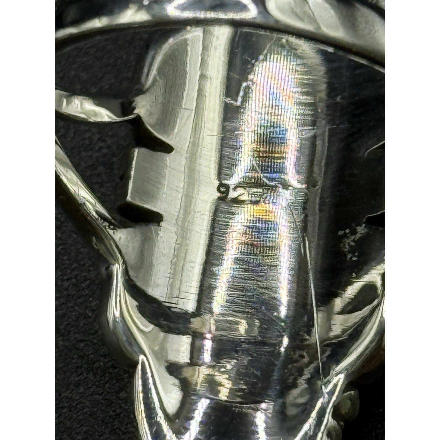 New Condition Sterling Silver Turquoise Art Deco Long Ring Size 8 925