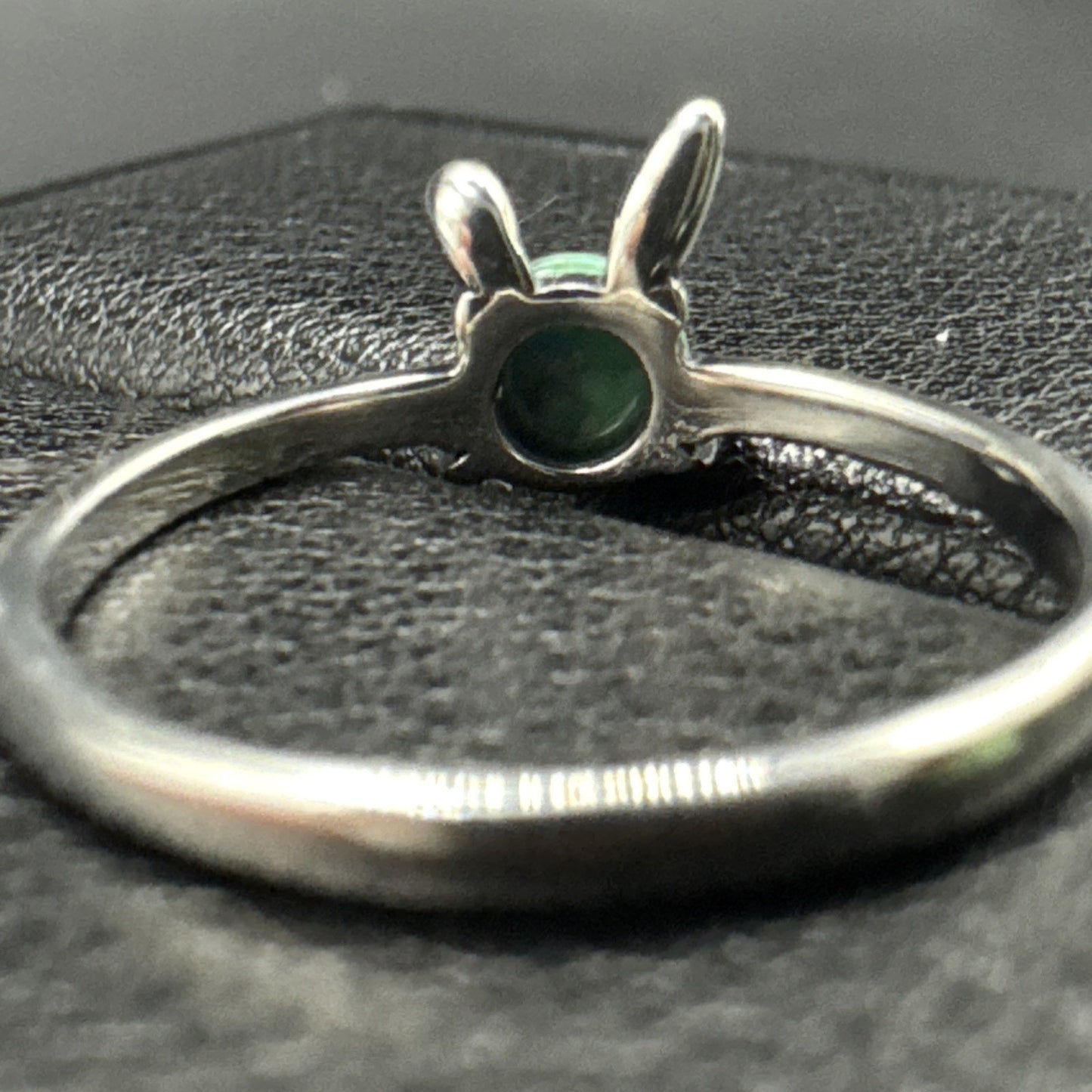 New Condition Sterling Silver Turquoise Bunny Rabbit Ring 925 Size 7 R01