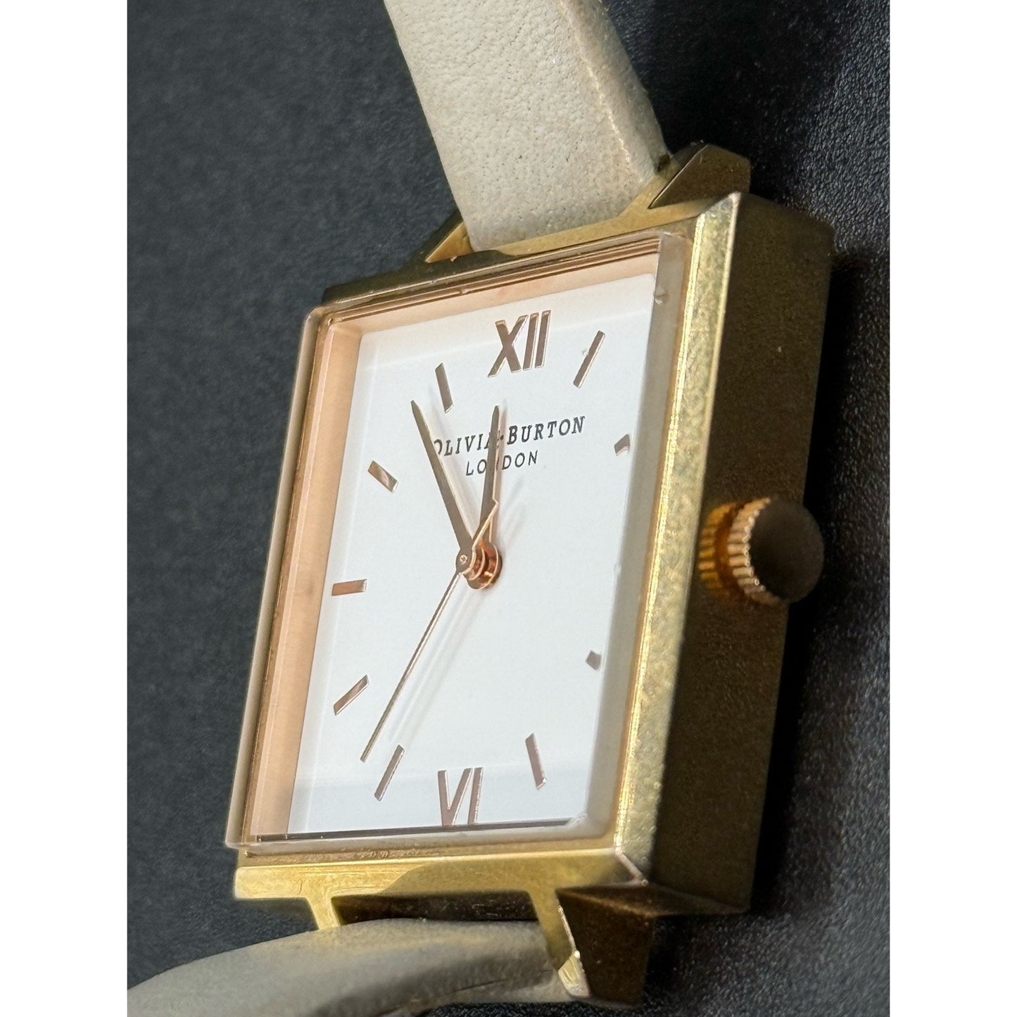 Olivia Burton Gold Tone Square Watch New Battery N18