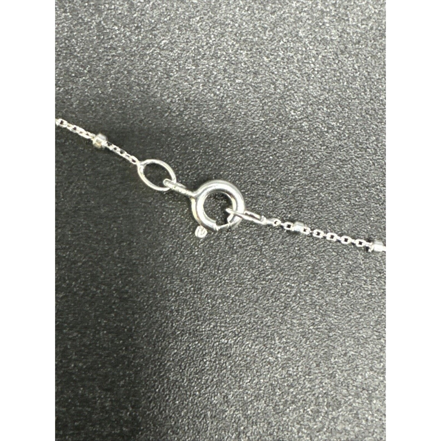 18” New Condition Sterling Silver Rosary Necklace 925