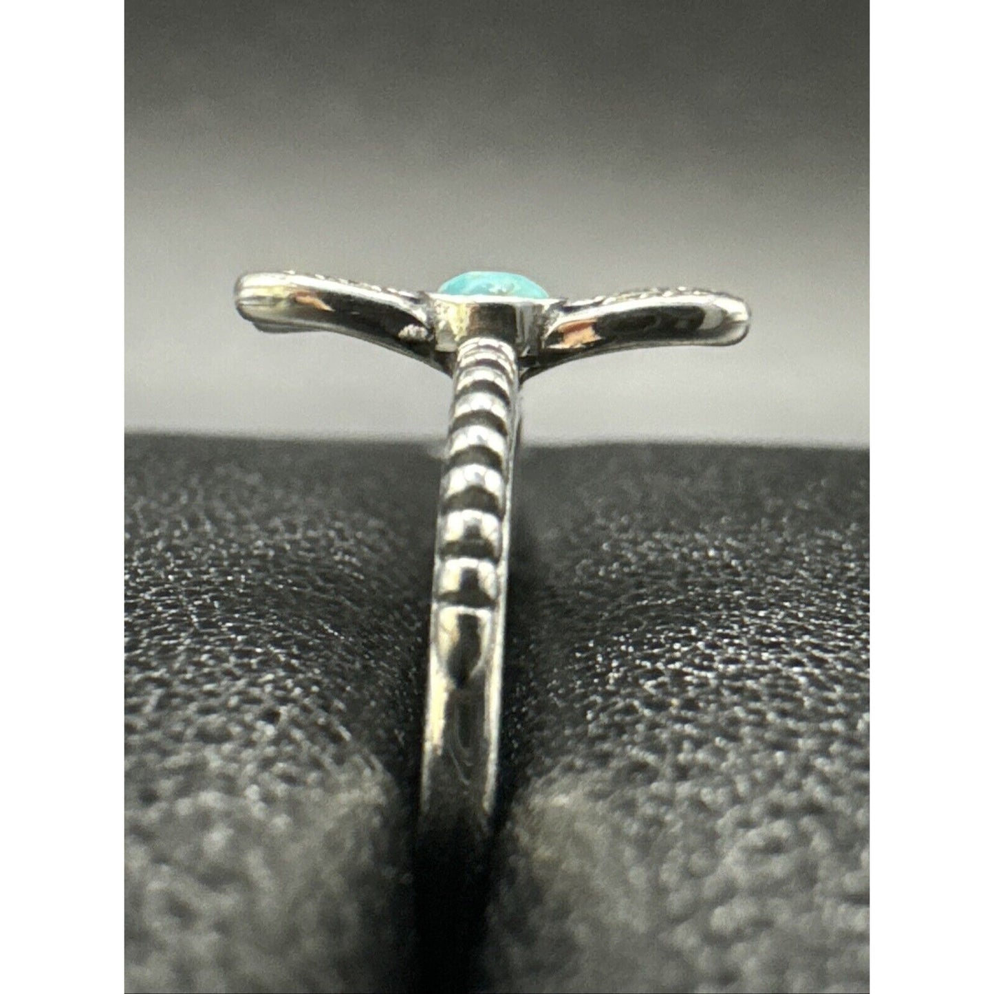 New Condition Sterling Silver Turquoise Dragonfly Ring 925 Size 7