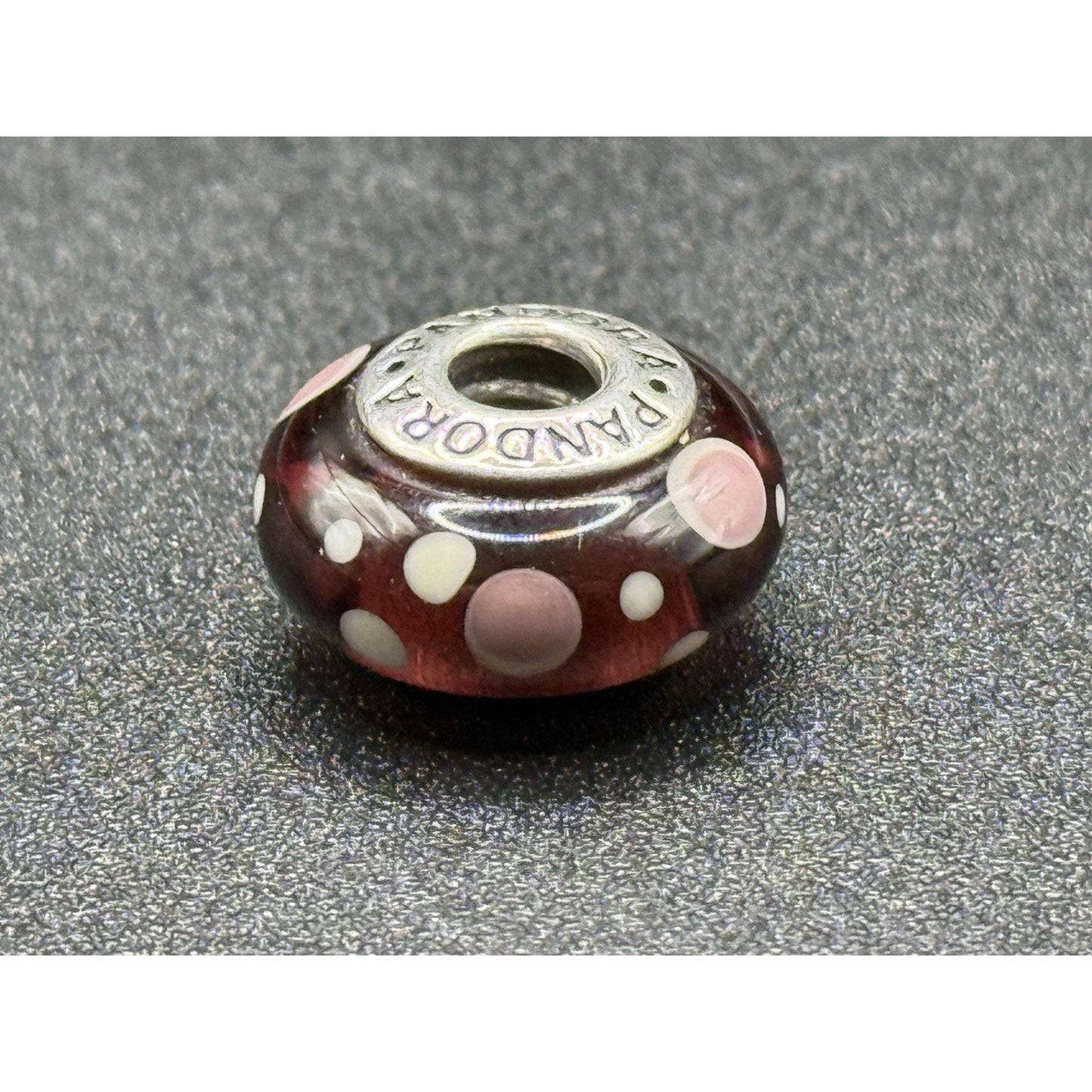 Pandora Sterling Silver Deep Purple Bubbles Charm 925 N19