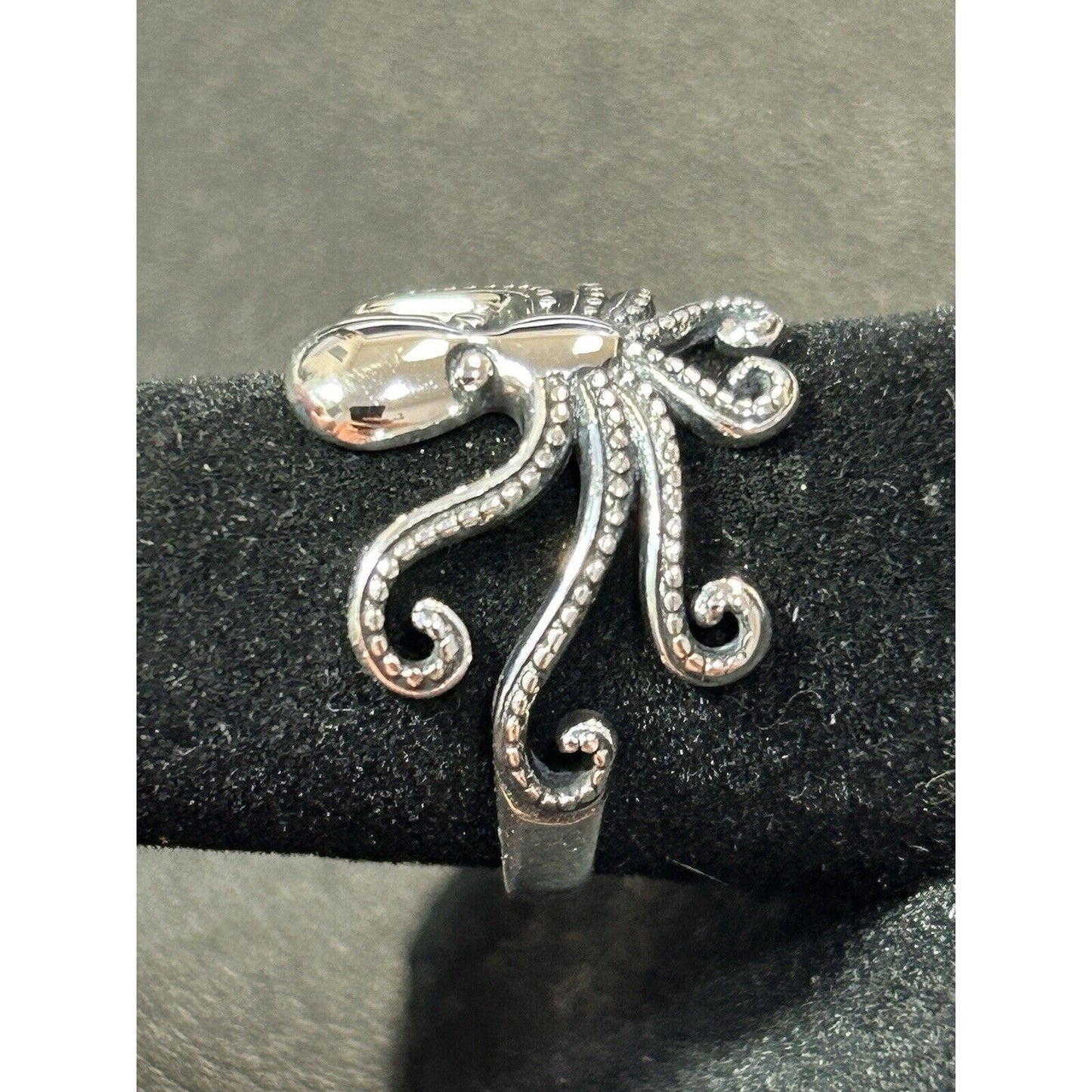 New Condition Sterling Silver Octopus Ring 925 Size 6.50