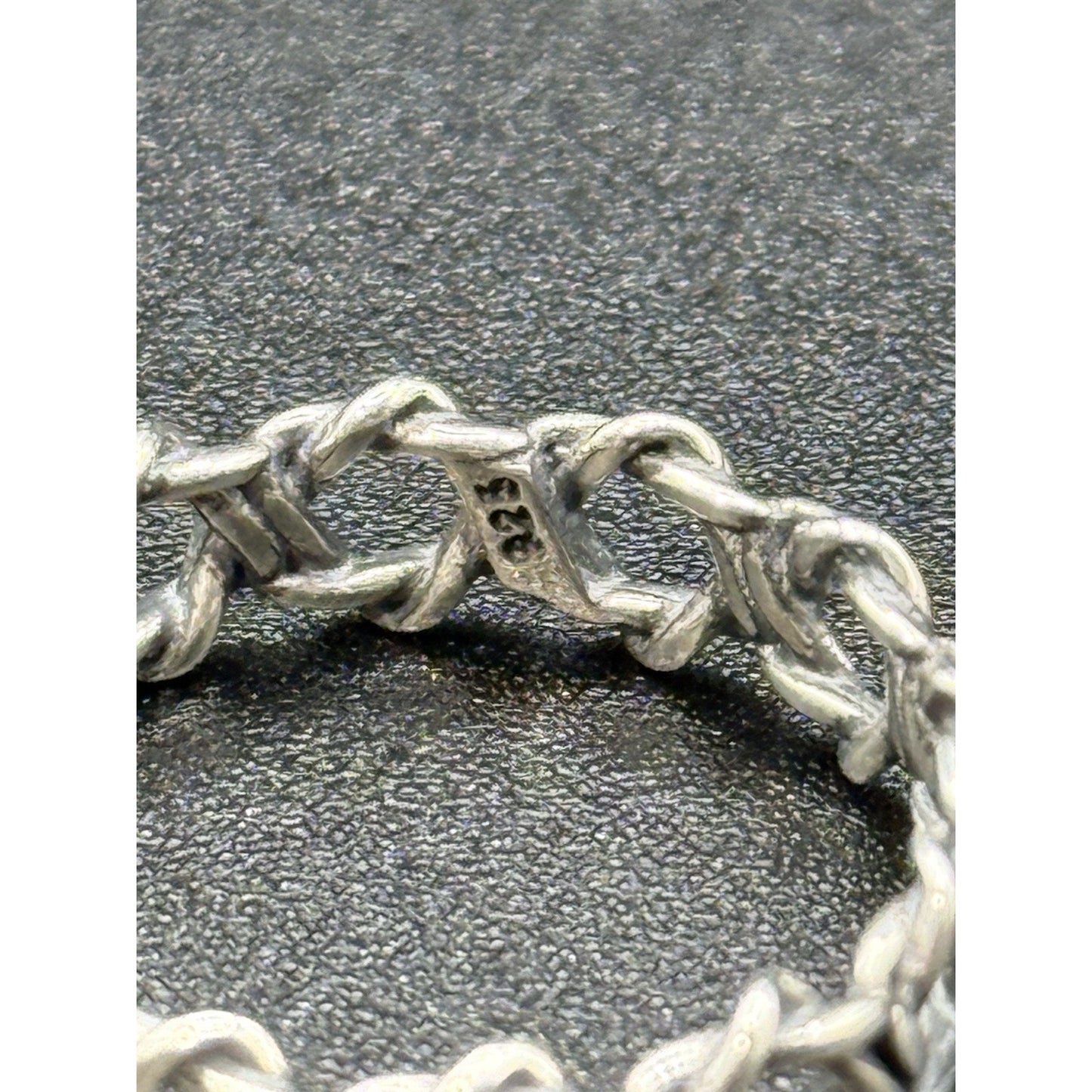 New Condition Sterling Silver Braid Open Ring Size 7.00