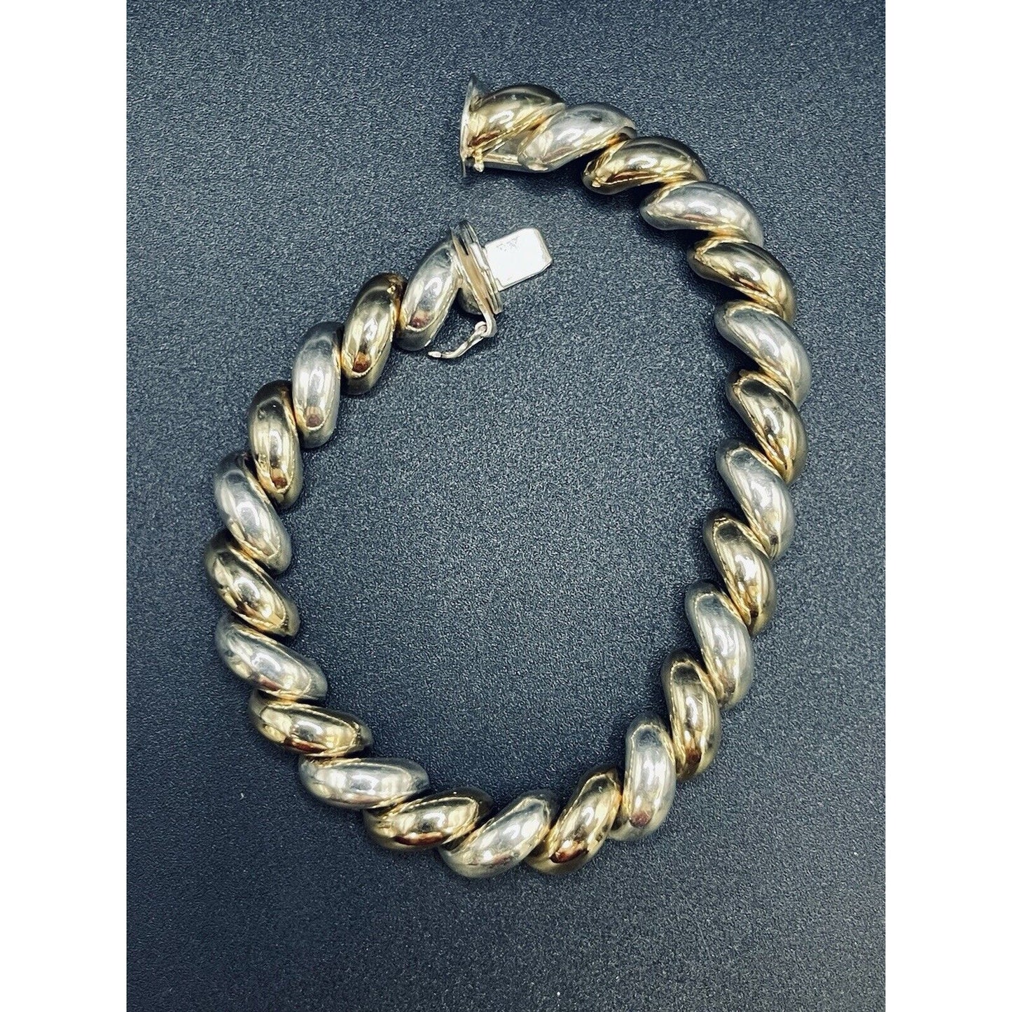 Two Tone Sterling Silver Son Marcos Bracelet 10MM 25 Grams K22