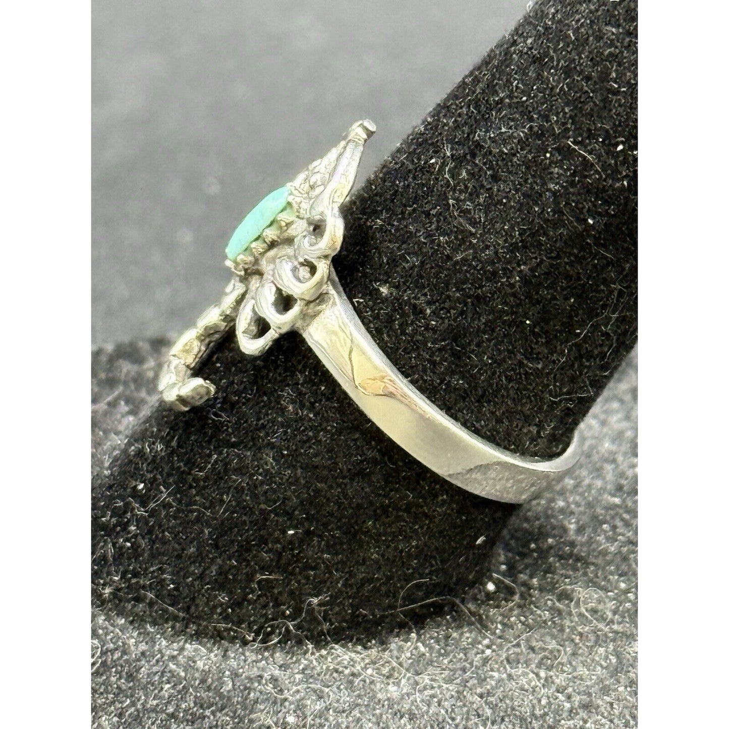 New Condition Sterling Silver Turquoise Scorpion Ring Size 6.50