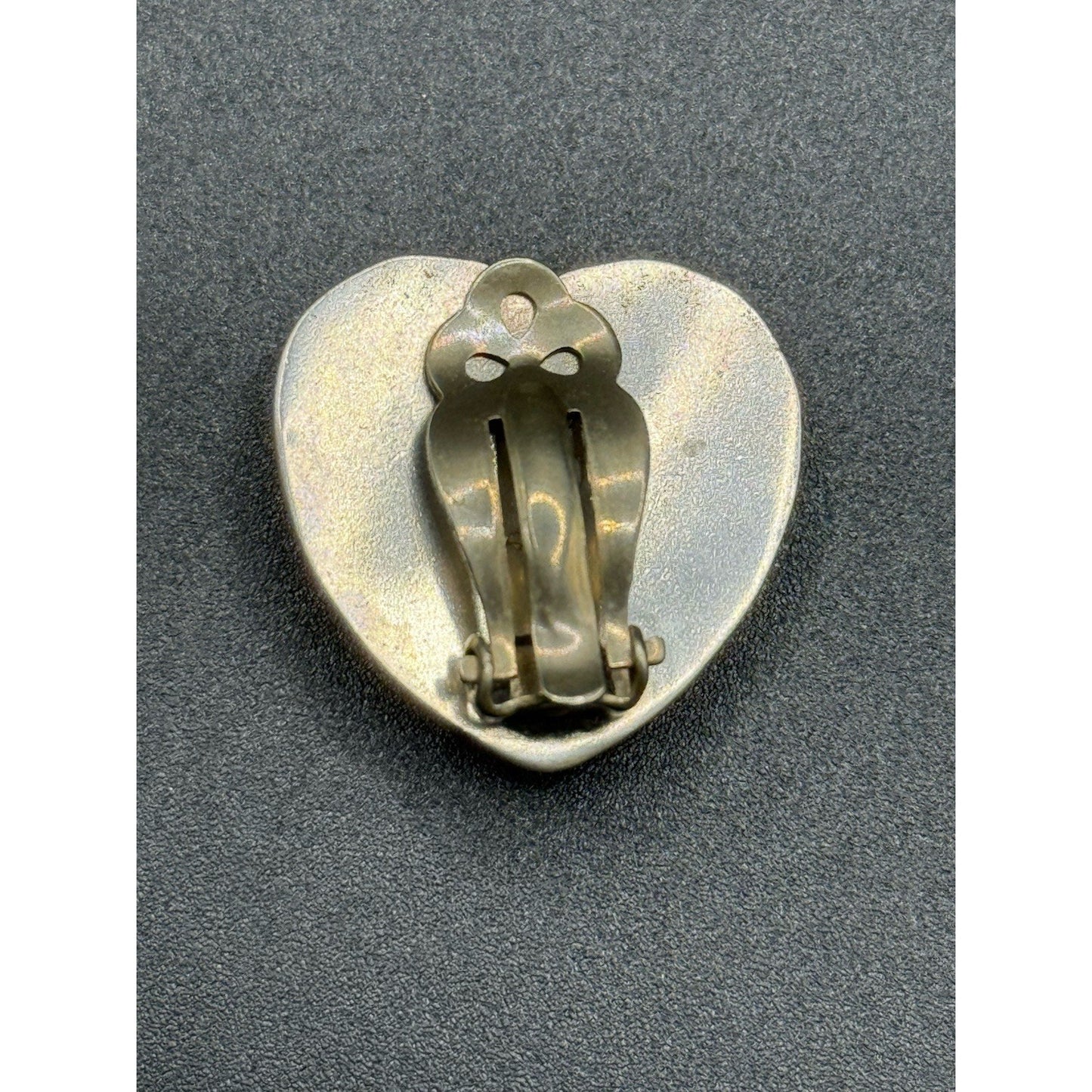Taxco Los Balleateros Onyx Heart Clipon Earrings MM34 925 Q21