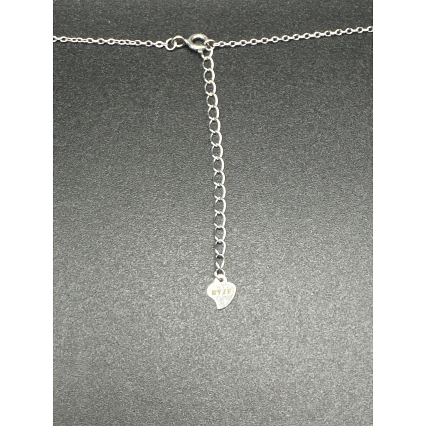 18” Sterling Silver Red CZ Halo Pendant Necklace 925 T27