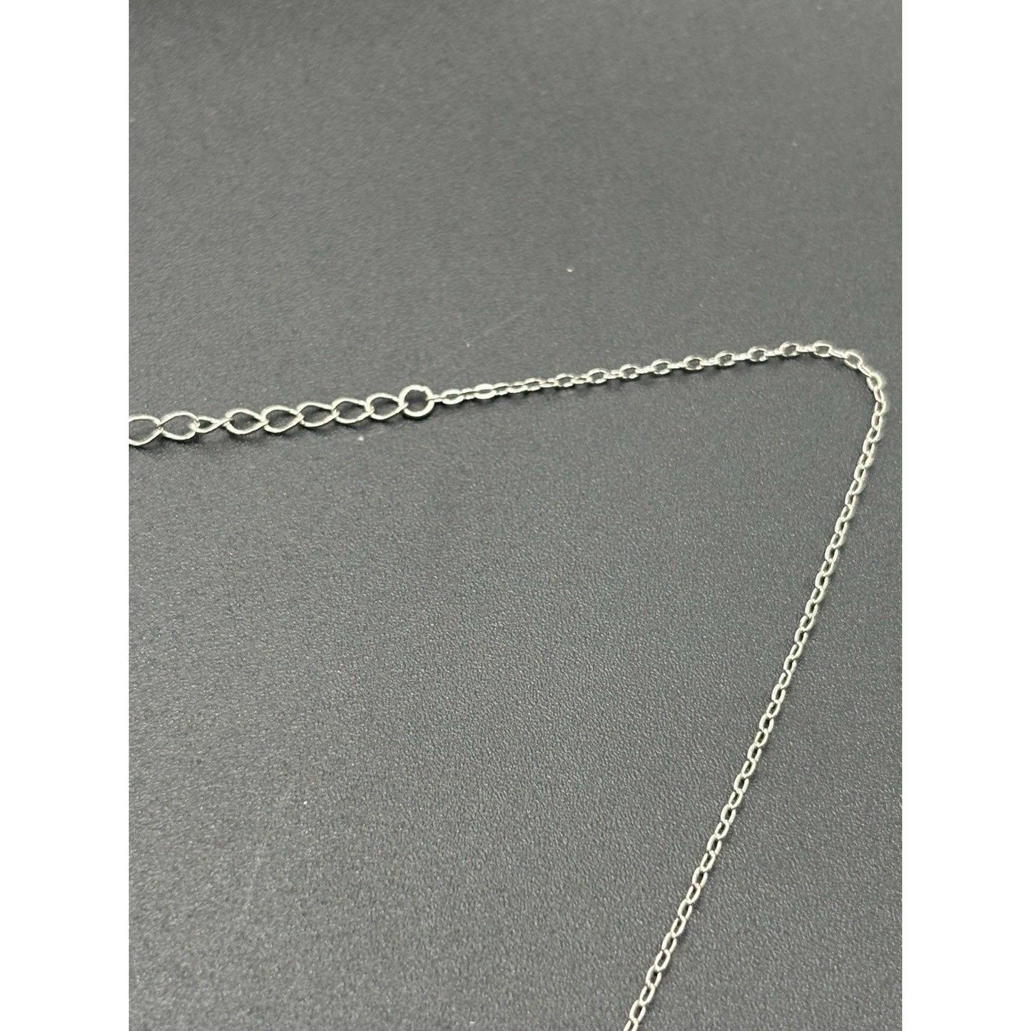 New Condition 18" Onyx Cubic Zirconia Cross Pendant Necklace