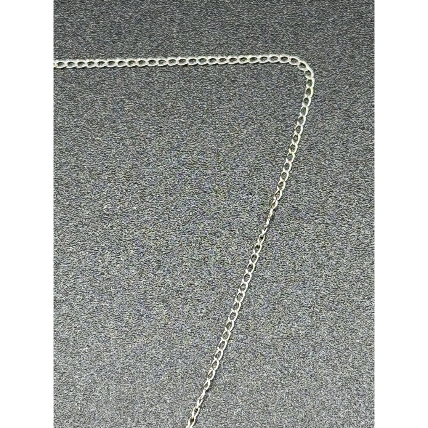 16” Vintage Sterling Silver Dainty Cross Pendant Necklace 925 P11
