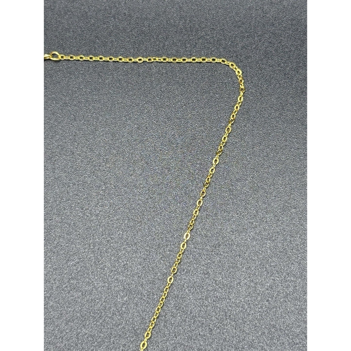 New Condition 18” Gold Sterling Silver Moissanite Station Necklace GRA