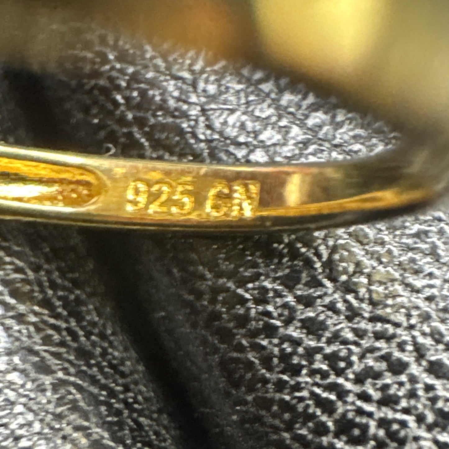 EUC Gold Sterling Silver CZ Cluster Ring 925 Size 6.75 P2