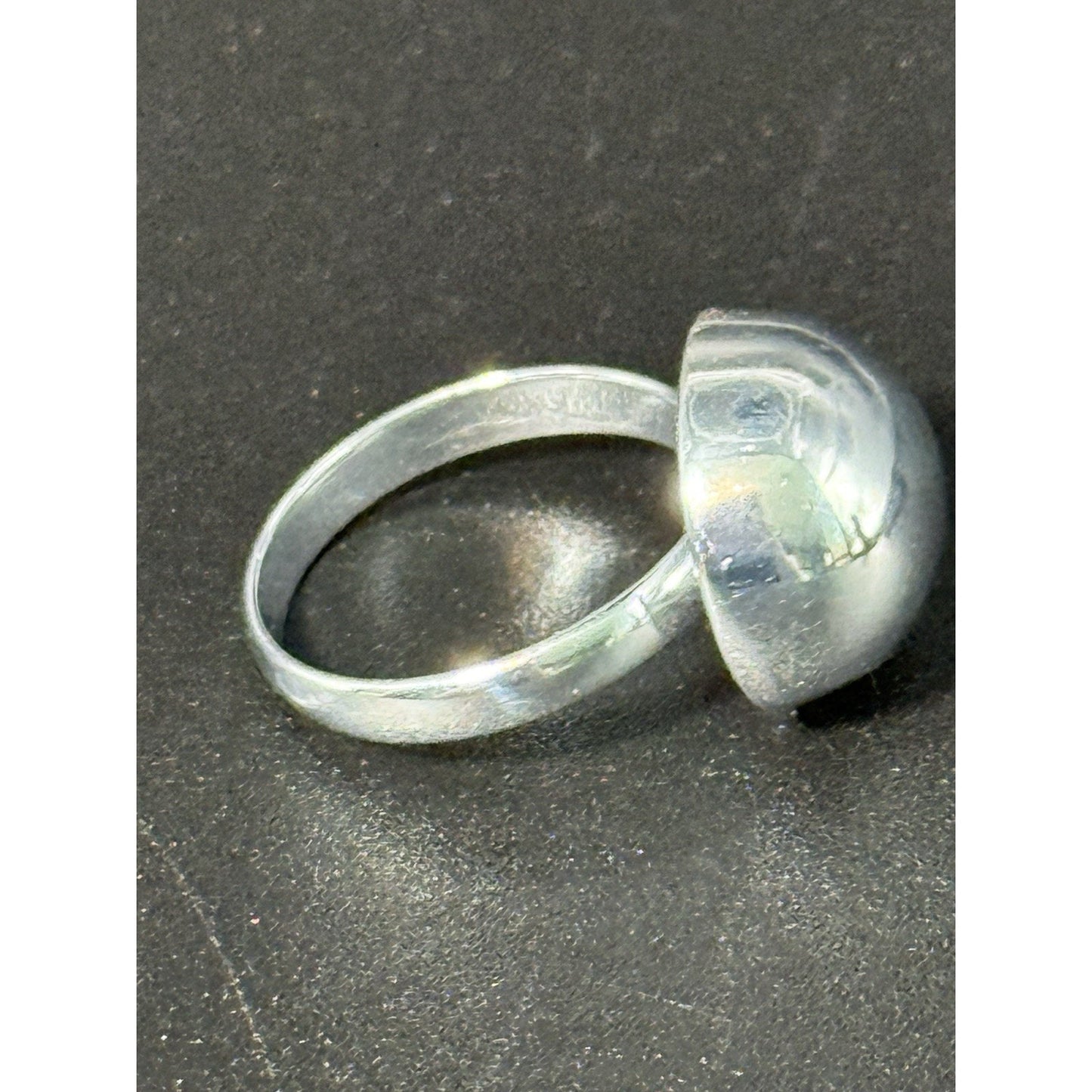 New Condition Sterling Silver Dome Ball Ring Size 7.00