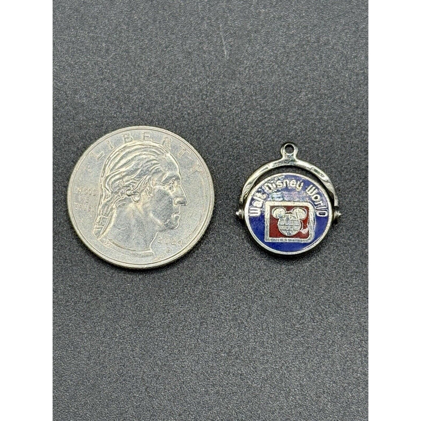 Vintage Walt Disney World Spinner Sterling Silver Charm M27